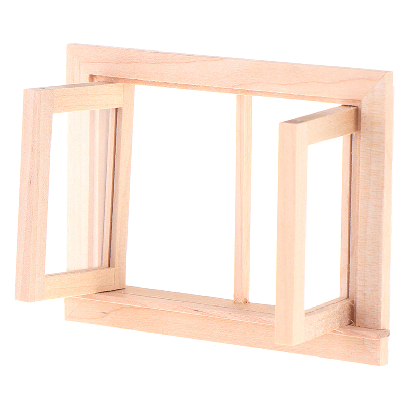 Kids Toys Play - 1pcs DIY Double Window 1/12 Dollhouse