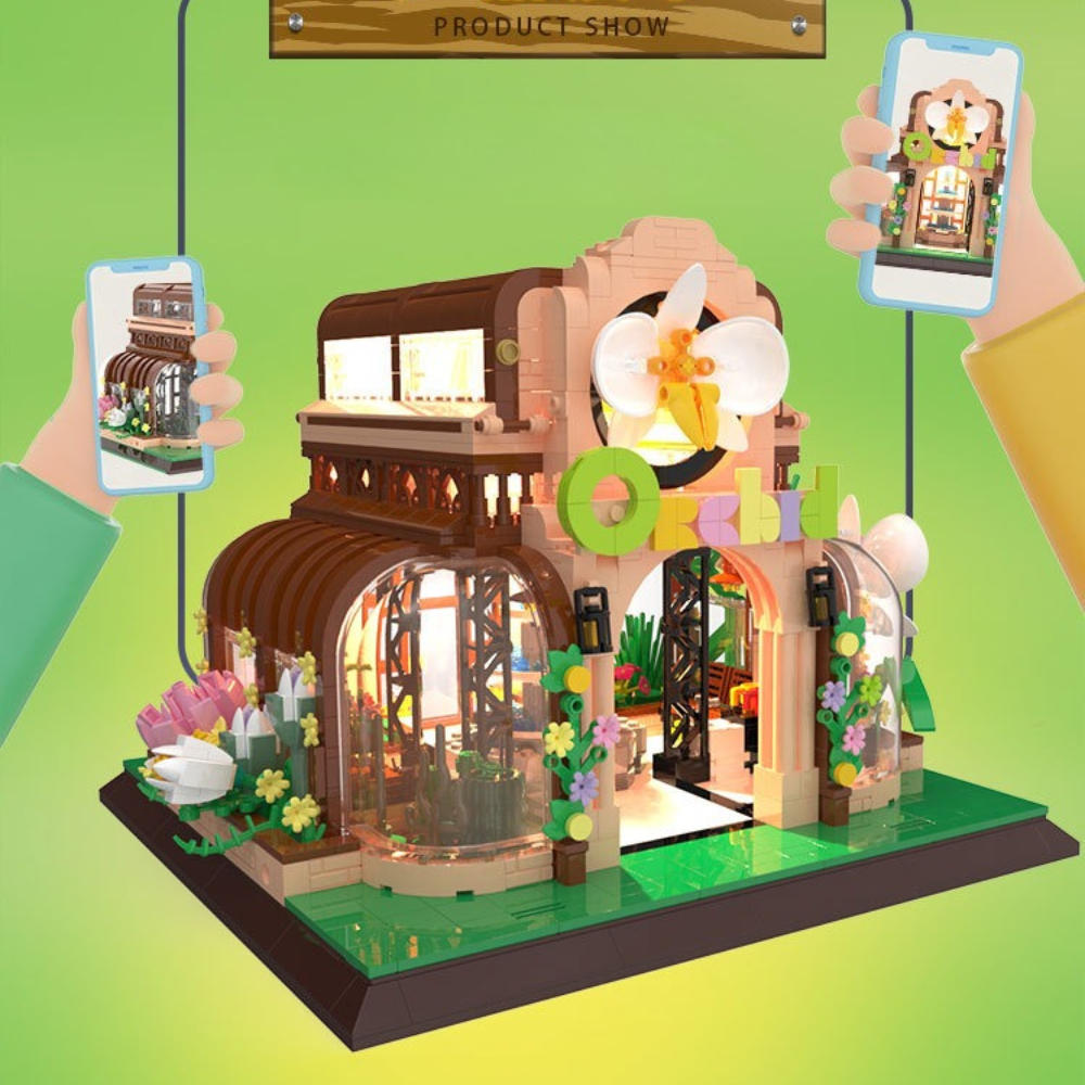 Kids Toys Exhibition - MOC Botanical Garden Orchid Flower House