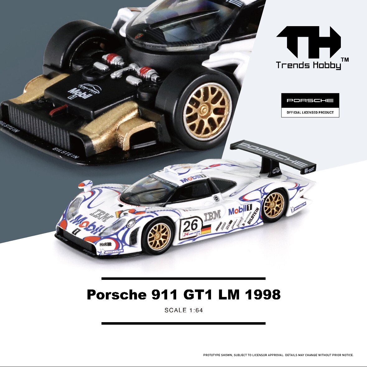 Kids Toys Car - TH-Trends Hobby 1/64 095 911 GT1