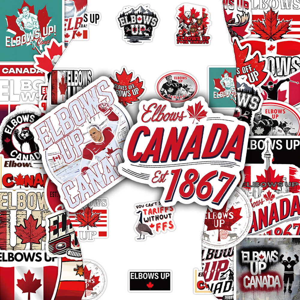 Kids Toys Canada - 54PCS Elbows Up Canada Stickers Funny