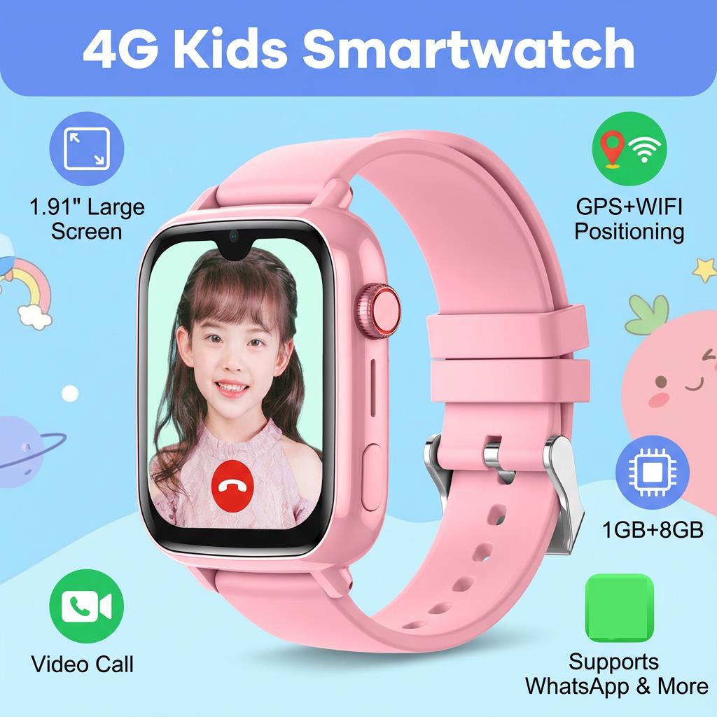 Kids Smartwatch Gps - 4G Smart Watch Kids GPS WiFi