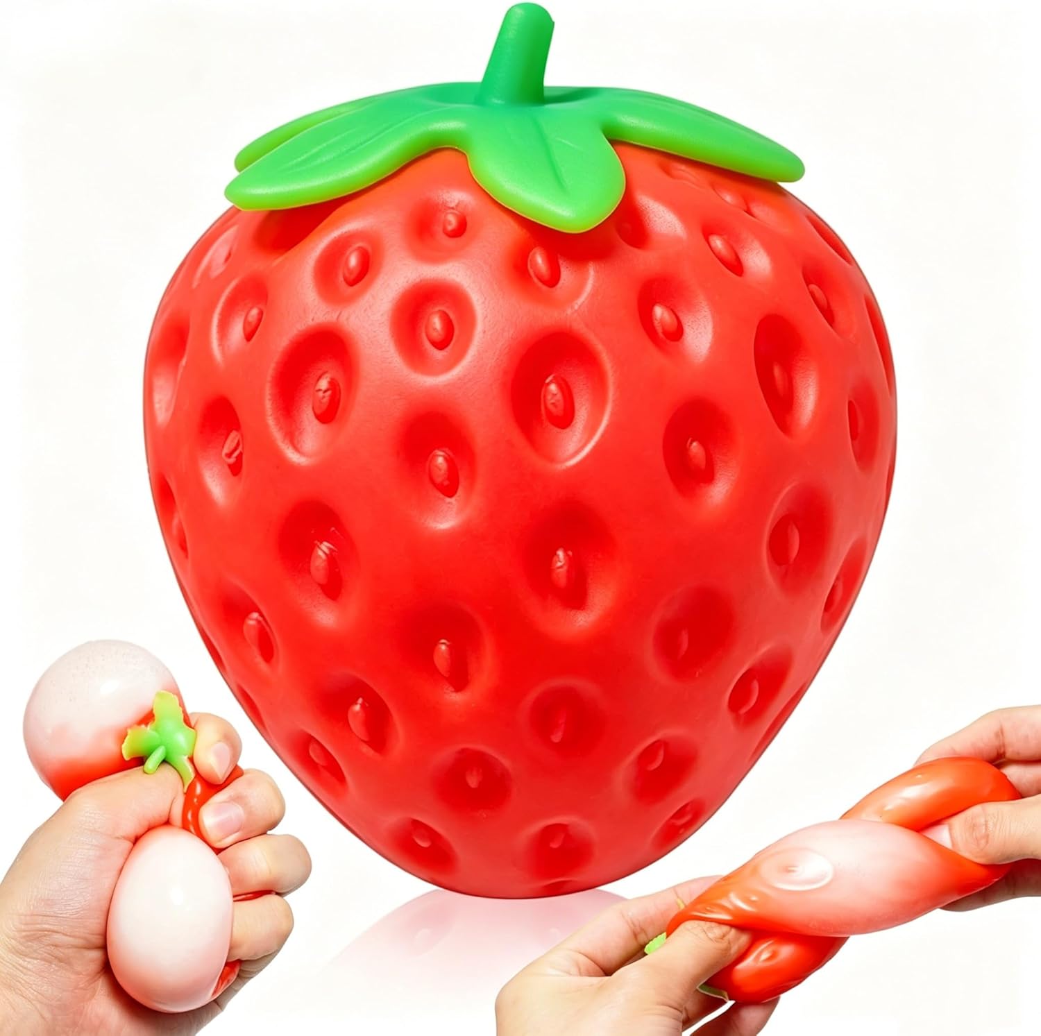Kids' Toys - Strawberry Squishy Toy, Realistic Strawberry Squeeze