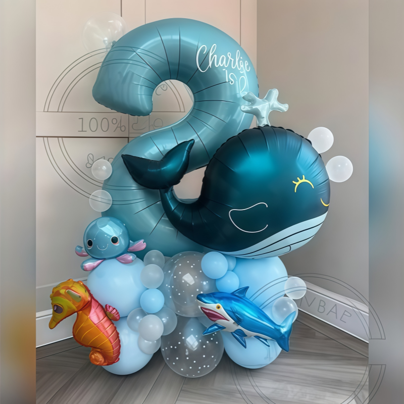 Water Balloon Set - 38Pcs Ocean Animal Themed Birthday Balloon