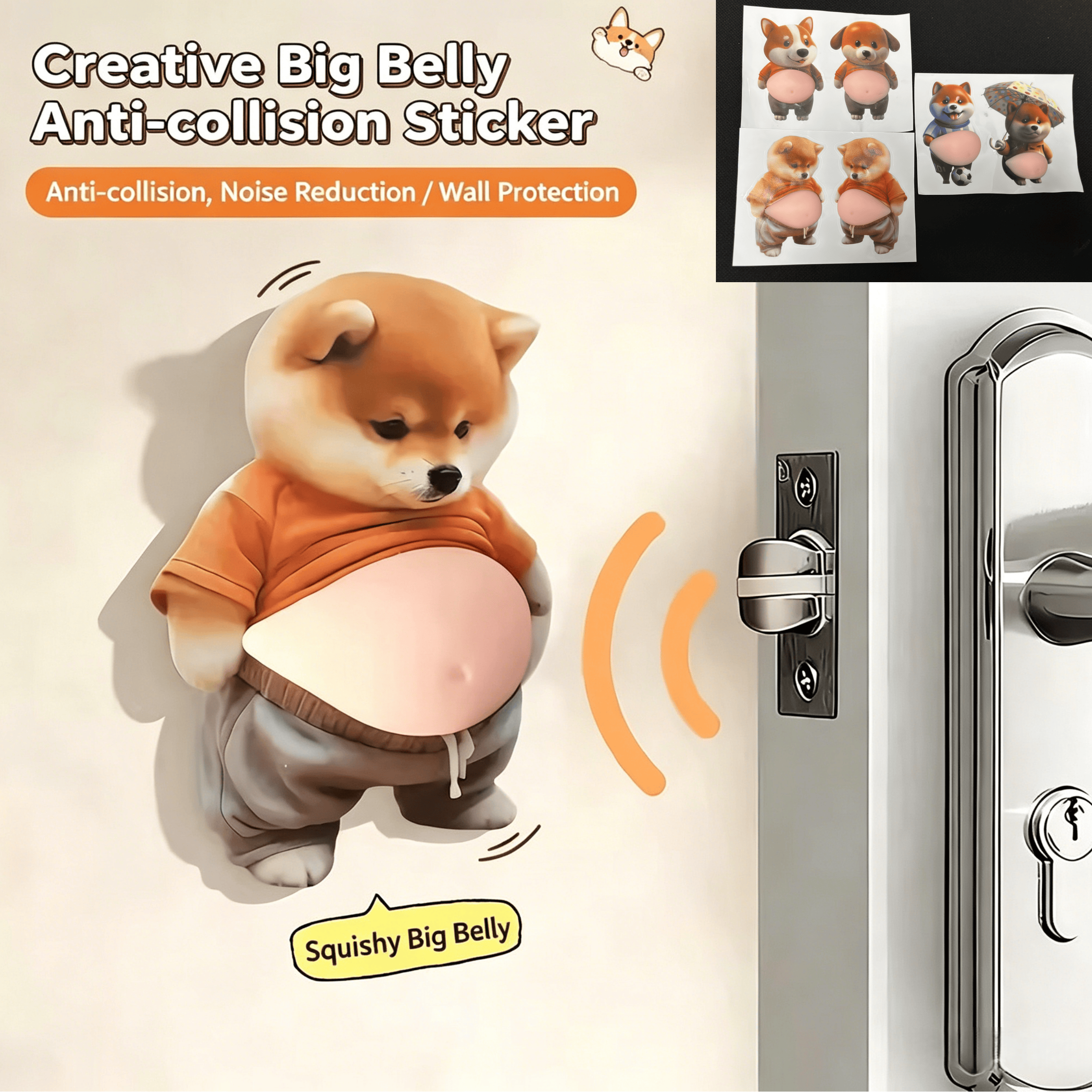 6Pcs 3D Dog & Cat Belly Mochi  - Kids Toys Easter avaliação e preço