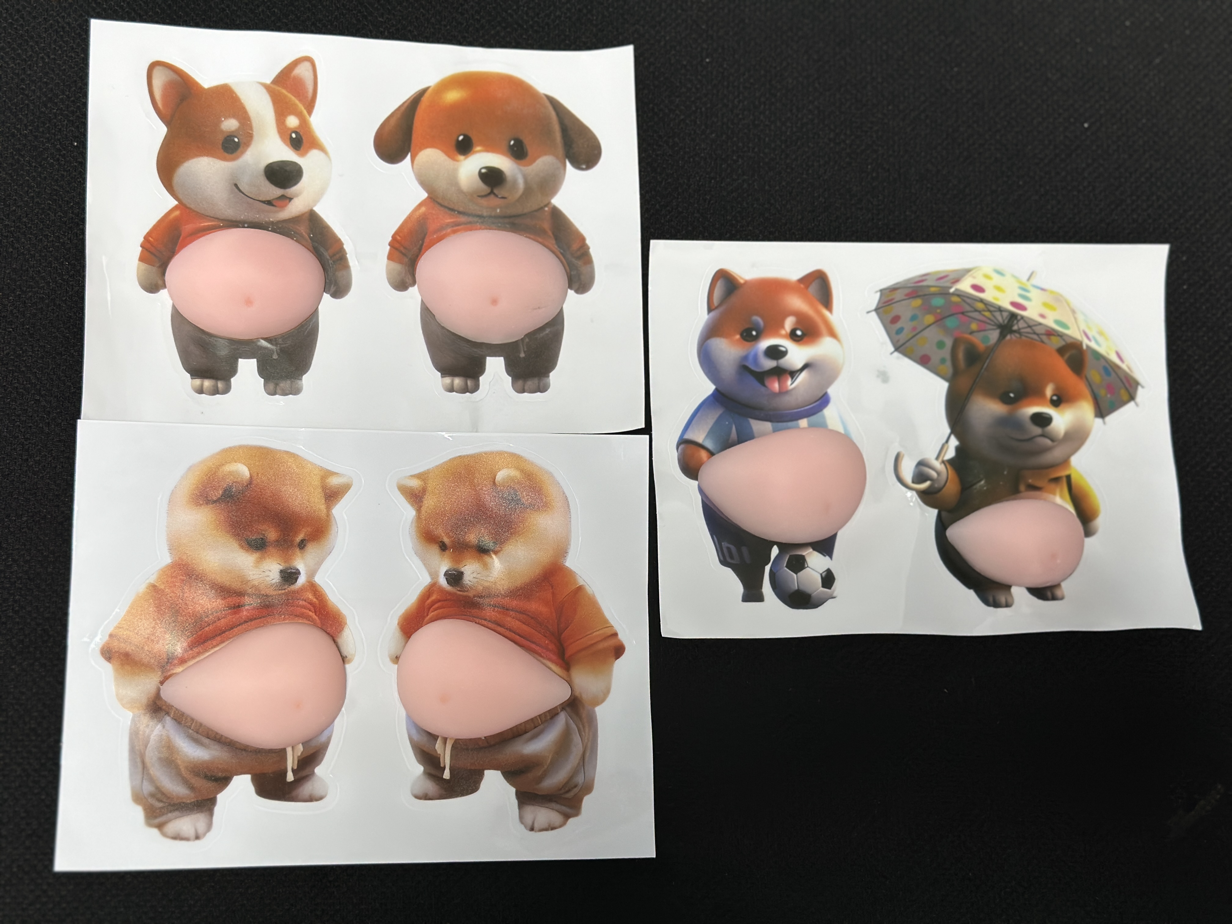 6Pcs 3D Dog & Cat Belly Mochi  - Kids Toys Easter avaliação e preço