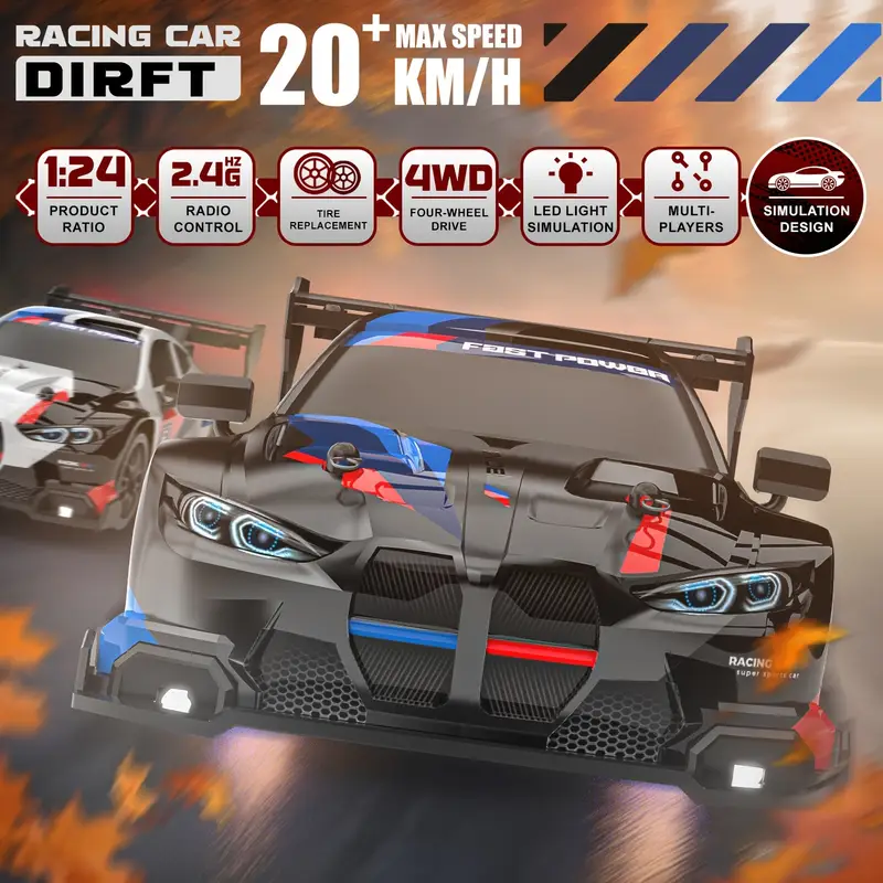 Stunt RC Drift Cars 1:24 Scale - Kid Toys And More avaliação e preço