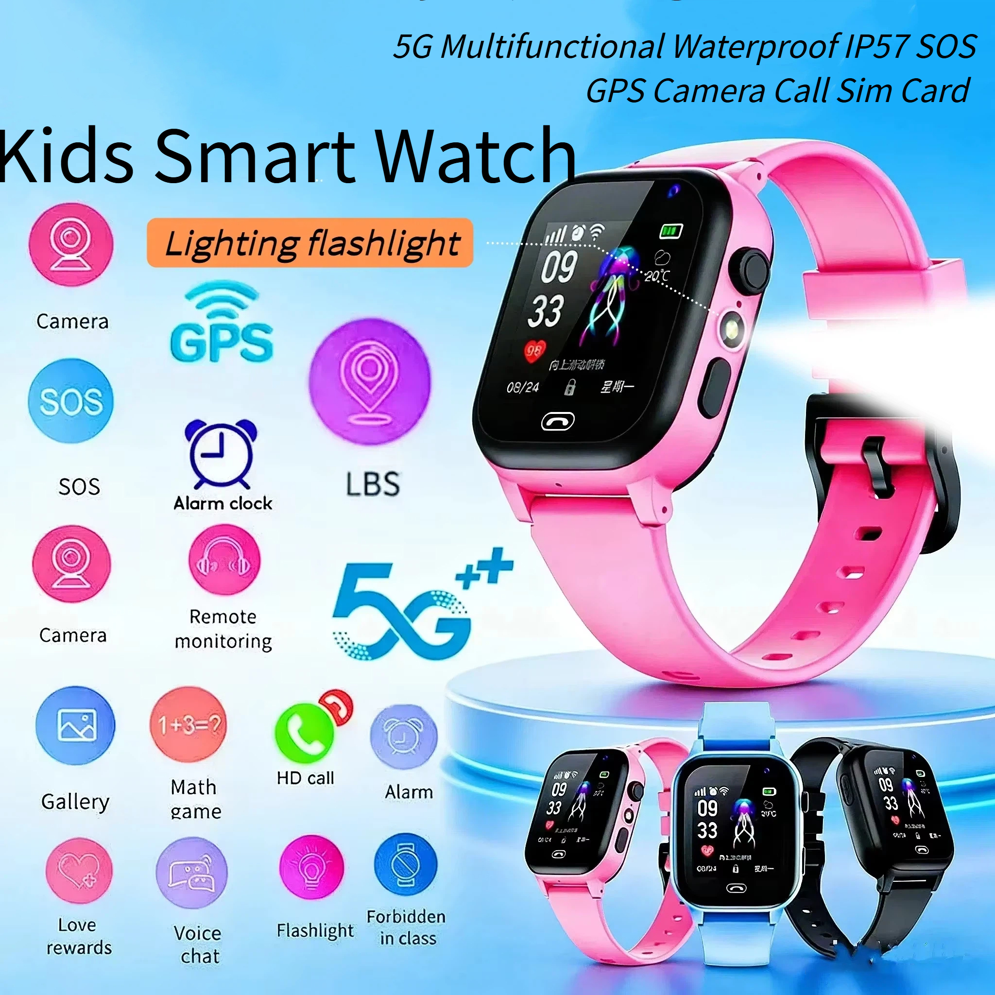 Lenovo Kids Smart Watch 5G GPS - Kids Smartwatch Gps avaliação e preço
