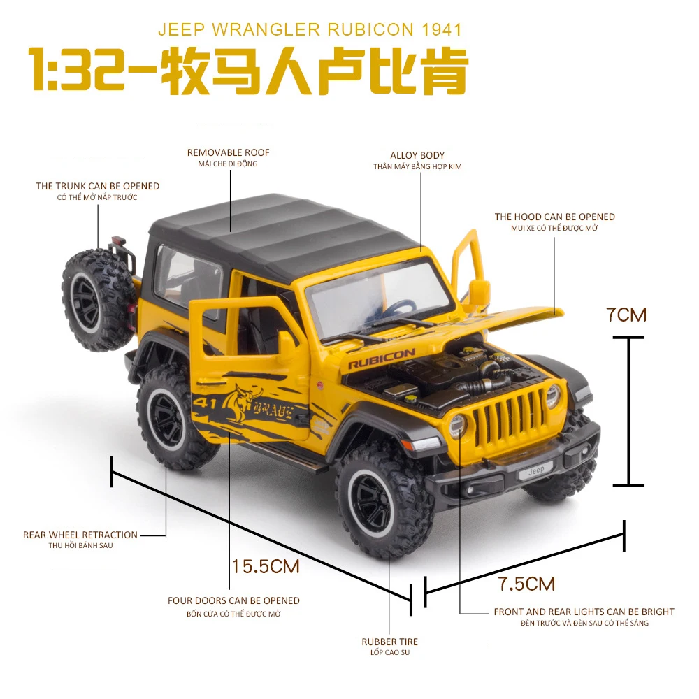 1:32 Jeeps Wrangler Rubicon Of - Kids Toys Jeep avaliação e preço