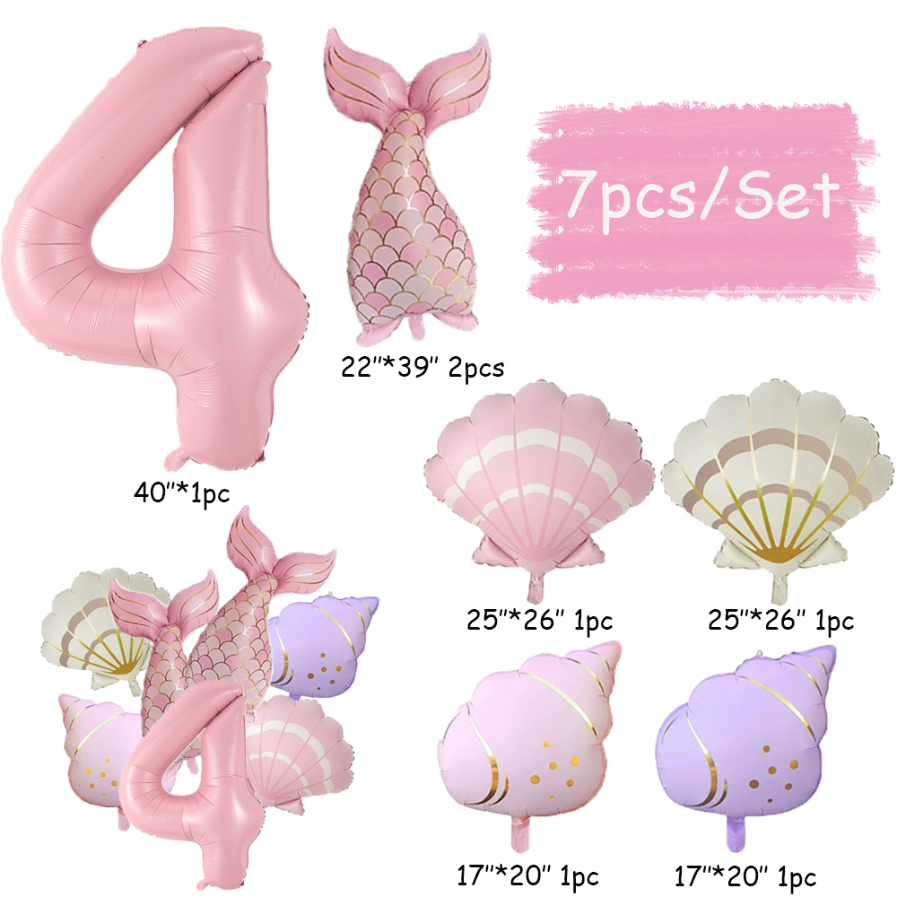 7pcs Ocean Mermaid Tail Shell  - Water Balloon Set avaliação e preço