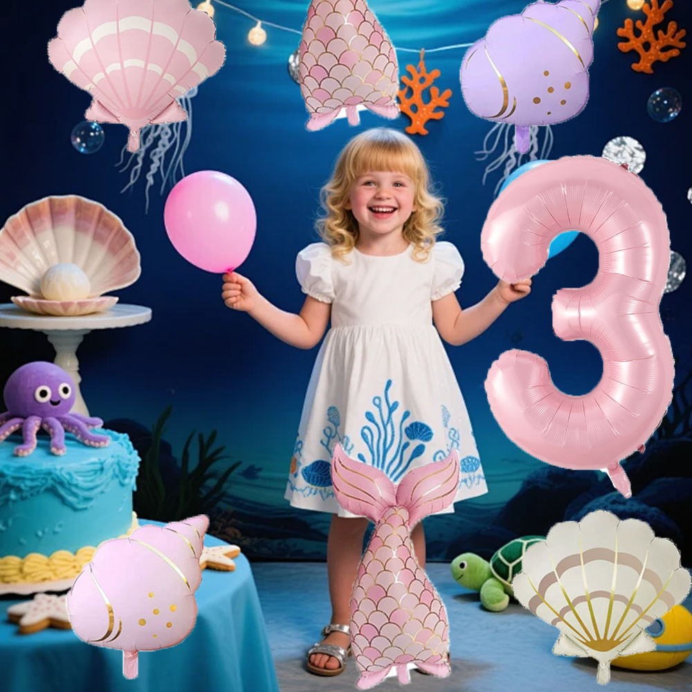 7pcs Ocean Mermaid Tail Shell  - Water Balloon Set avaliação e preço