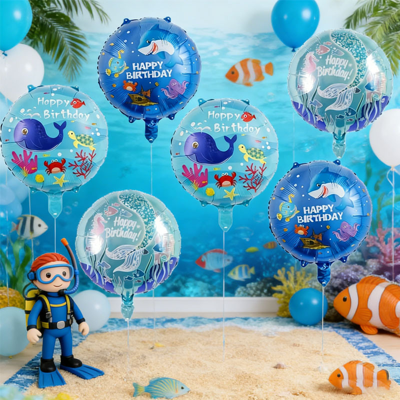 6pcs Ocean Theme Party Balloon - Water Balloon Set avaliação e preço