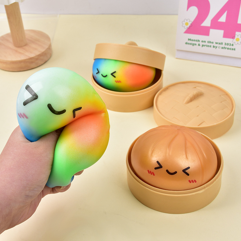 Rainbow Dumpling Squishy Toy T - Kids Toys Basket avaliação e preço