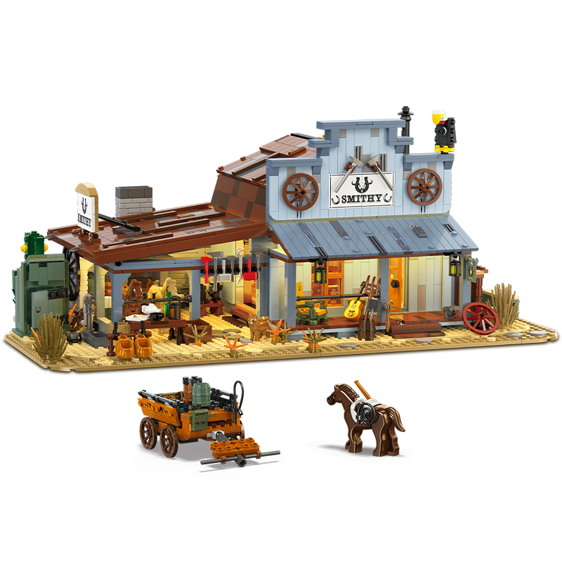 2718PCS Retro Blacksmith Shop  - Kids Toys Shop avaliação e preço