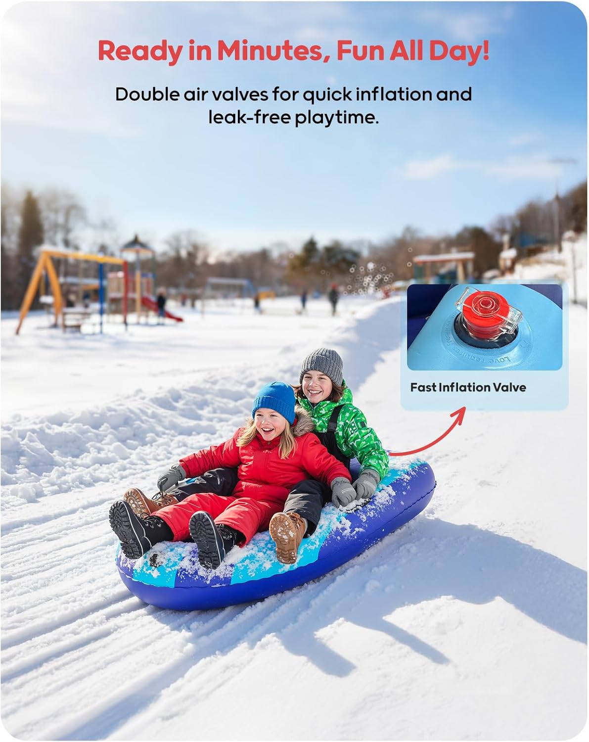 QPAU Inflatable PVC Snow Sled  - Kids' Toys avaliação e preço