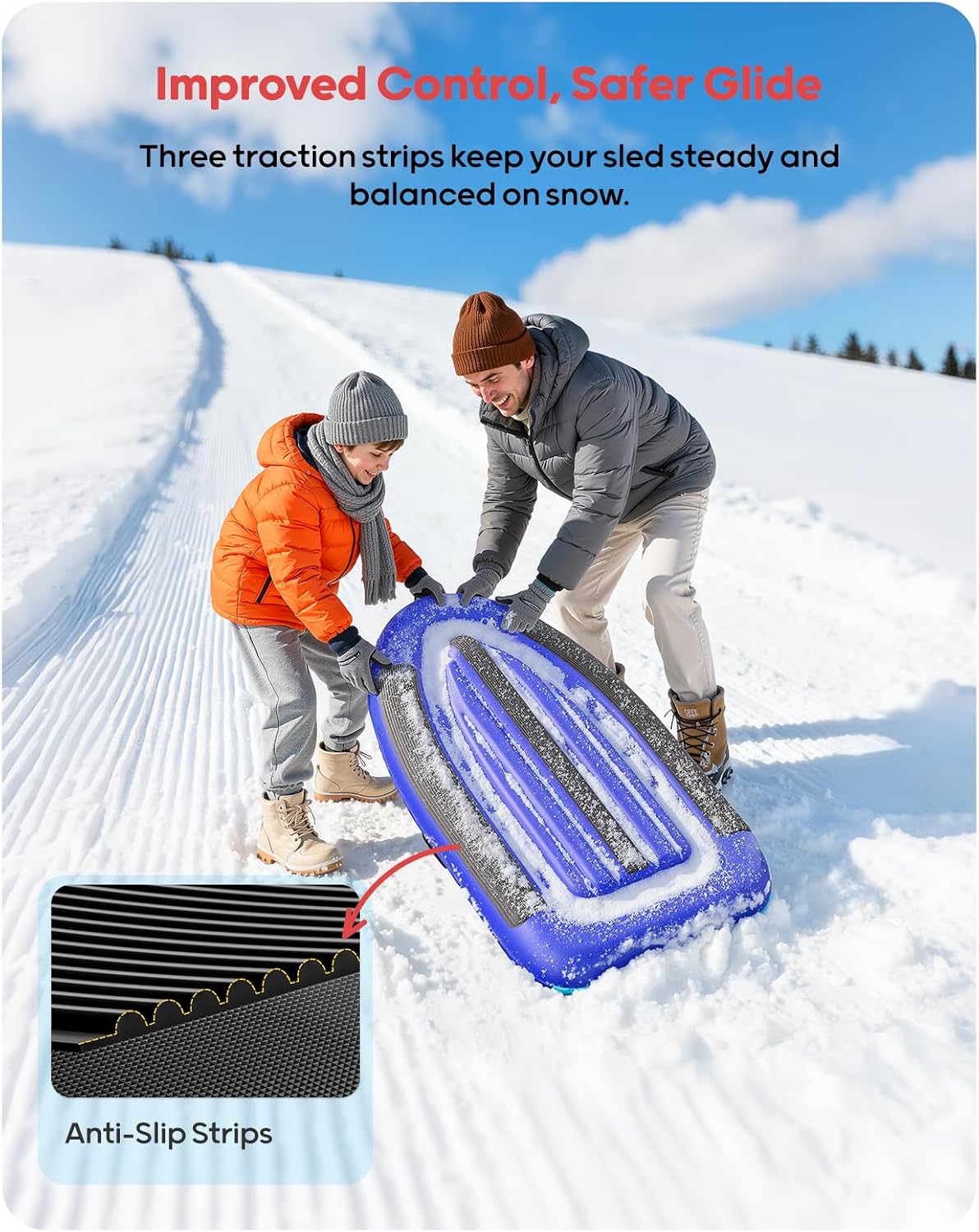 QPAU Inflatable PVC Snow Sled  - Kids' Toys avaliação e preço