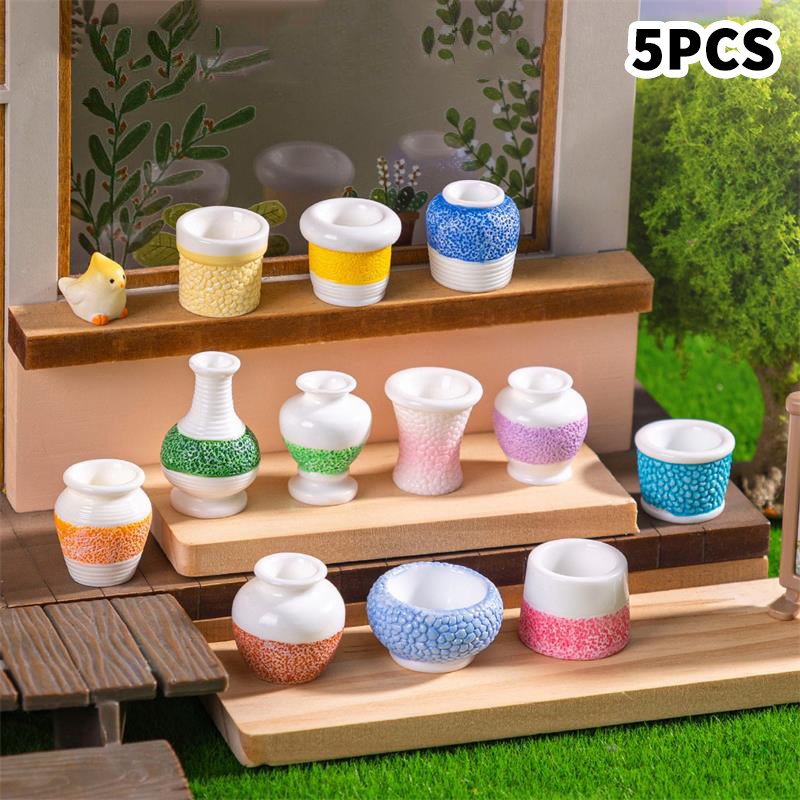 [JN] 5 PCS Cute Dollhouse Mini - Kids Toys Home avaliação e preço