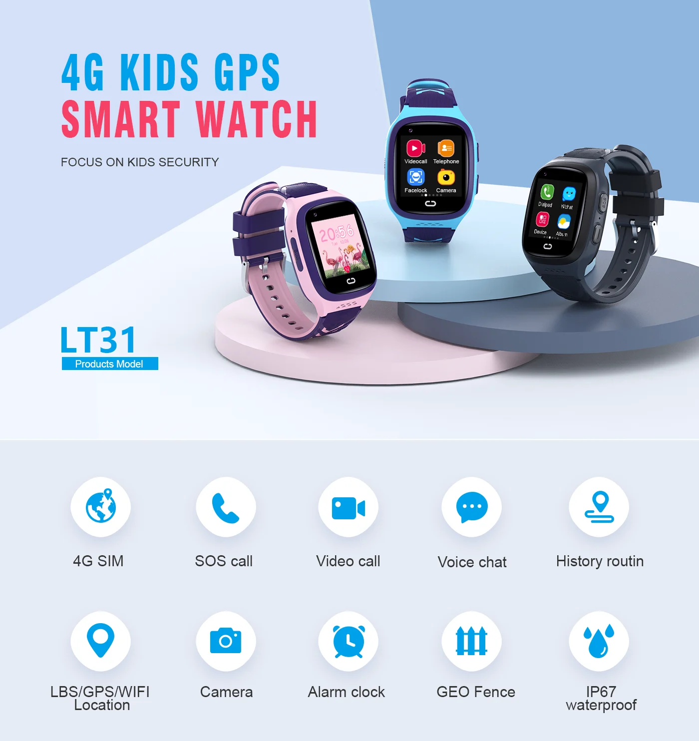 4G Kids Smartwatch SOS Waterpr - Kids Smartwatch Gps avaliação e preço