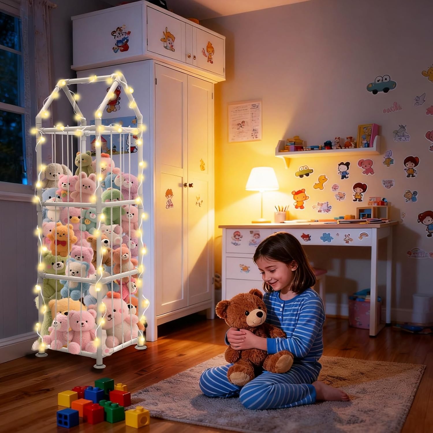 Stuffed Animal Storage with Su - Kids' Toys avaliação e preço
