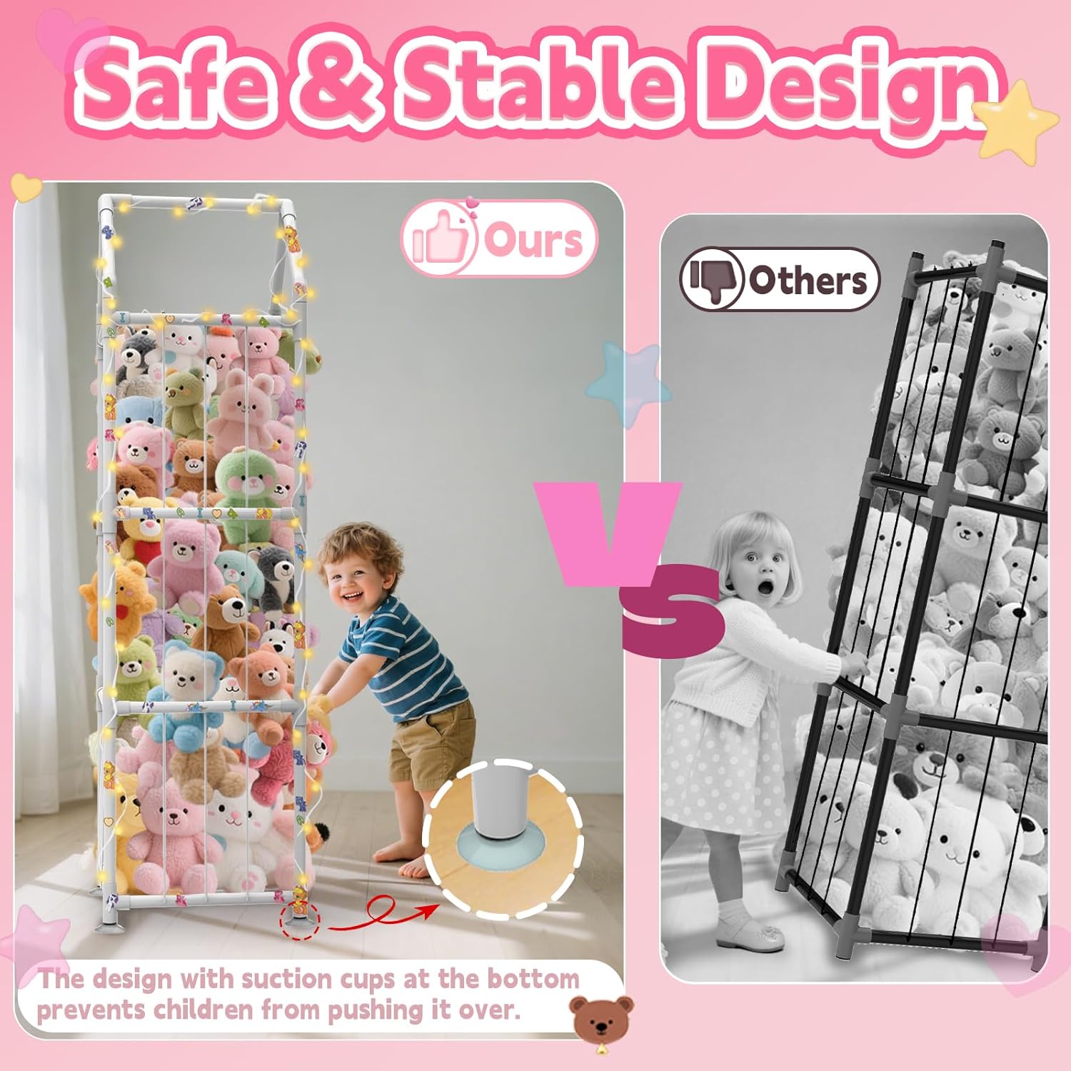Stuffed Animal Storage with Su - Kids' Toys avaliação e preço