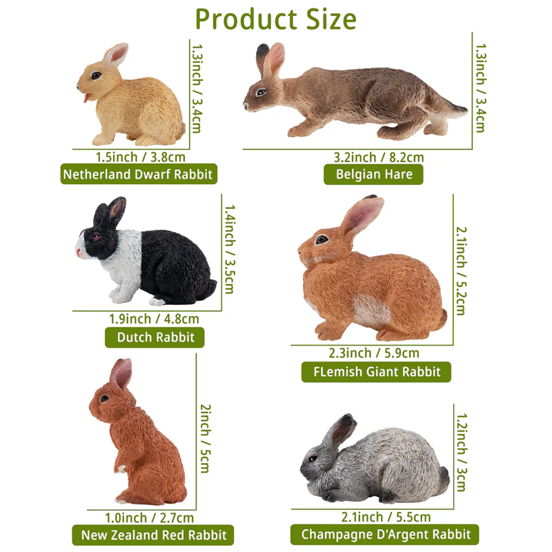 12Pcs Simulation Rabbit Farm A - Kids Toys Easter avaliação e preço