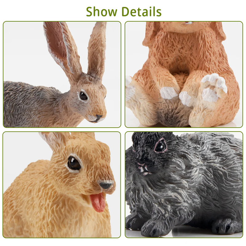 12Pcs Simulation Rabbit Farm A - Kids Toys Easter avaliação e preço