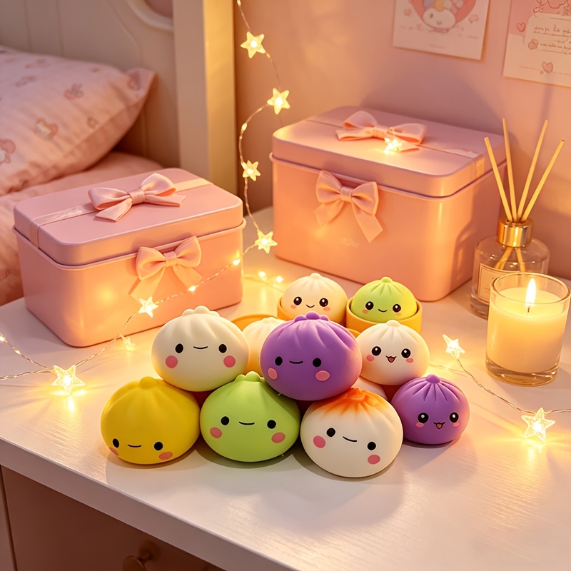 1PC Colorful Steamed Bun Squis - Kids Toys Basket avaliação e preço