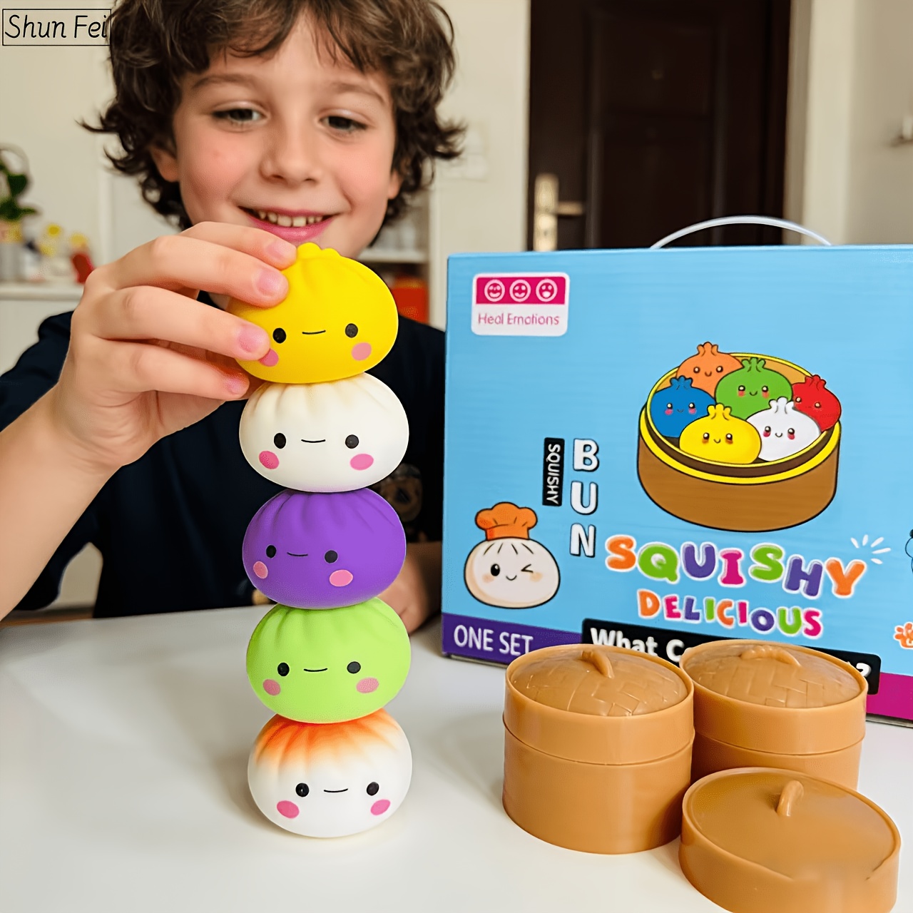 1PC Colorful Steamed Bun Squis - Kids Toys Basket avaliação e preço
