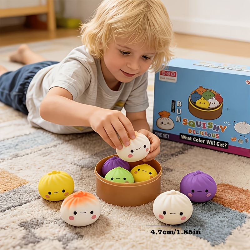 1PC Colorful Steamed Bun Squis - Kids Toys Basket avaliação e preço