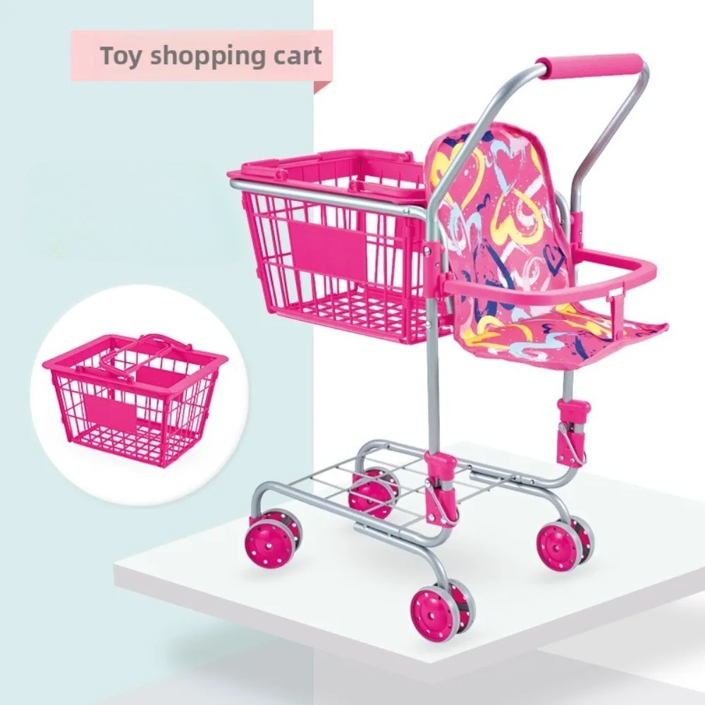 Baby Doll Shopping Cart for Gi - Kids Toys Basket avaliação e preço