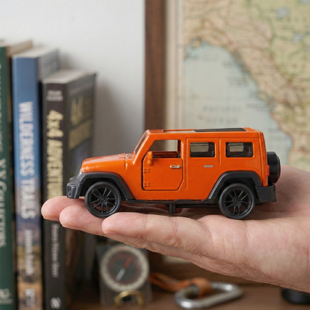 1:43 Orange Jeep Wrangler Die- - Kids Toys Jeep avaliação e preço