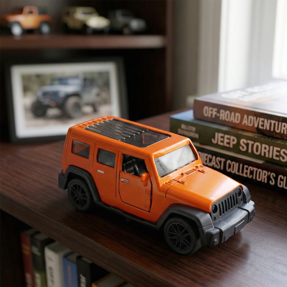 1:43 Orange Jeep Wrangler Die- - Kids Toys Jeep avaliação e preço