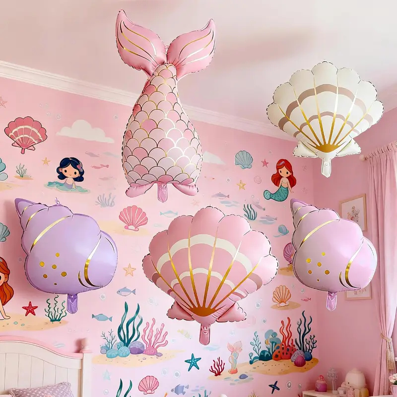 5PCS Mermaid Birthday Decor Se - Water Balloon Set avaliação e preço