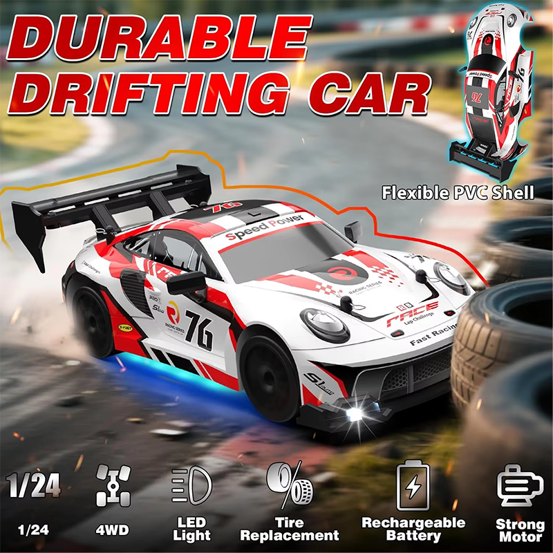 New 4WD 1:24 Scale RC Drift Ca - Kid Toys And More avaliação e preço