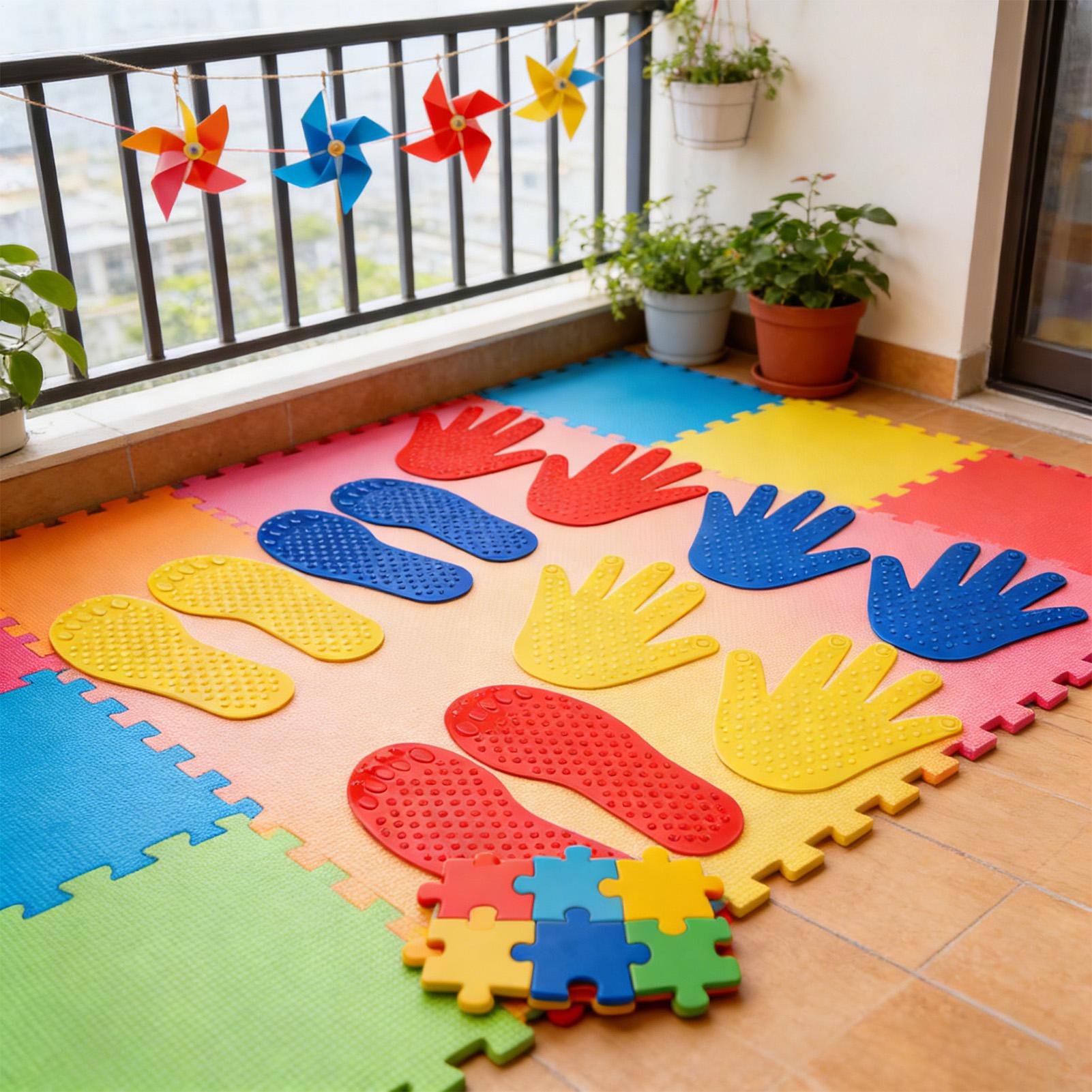 Hands and Feet Play Mat 6 Pair - Kids Toys Home avaliação e preço