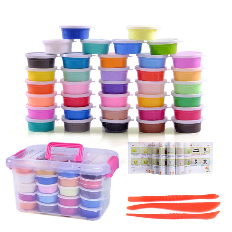 12/24/36 Colors Air Dry Plasti - Slime Making Kit avaliação e preço