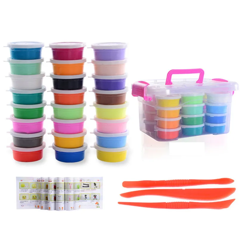 12/24/36 Colors Air Dry Plasti - Slime Making Kit avaliação e preço