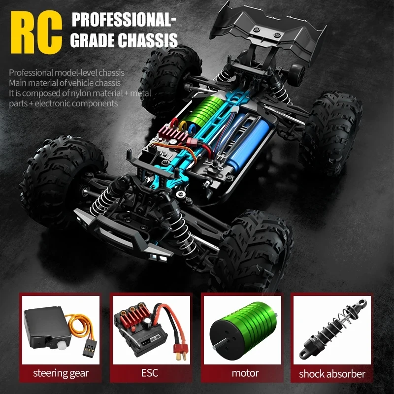 hot 1:16 70KM/H 4WD RC Car Wit - Kid Toys And More avaliação e preço