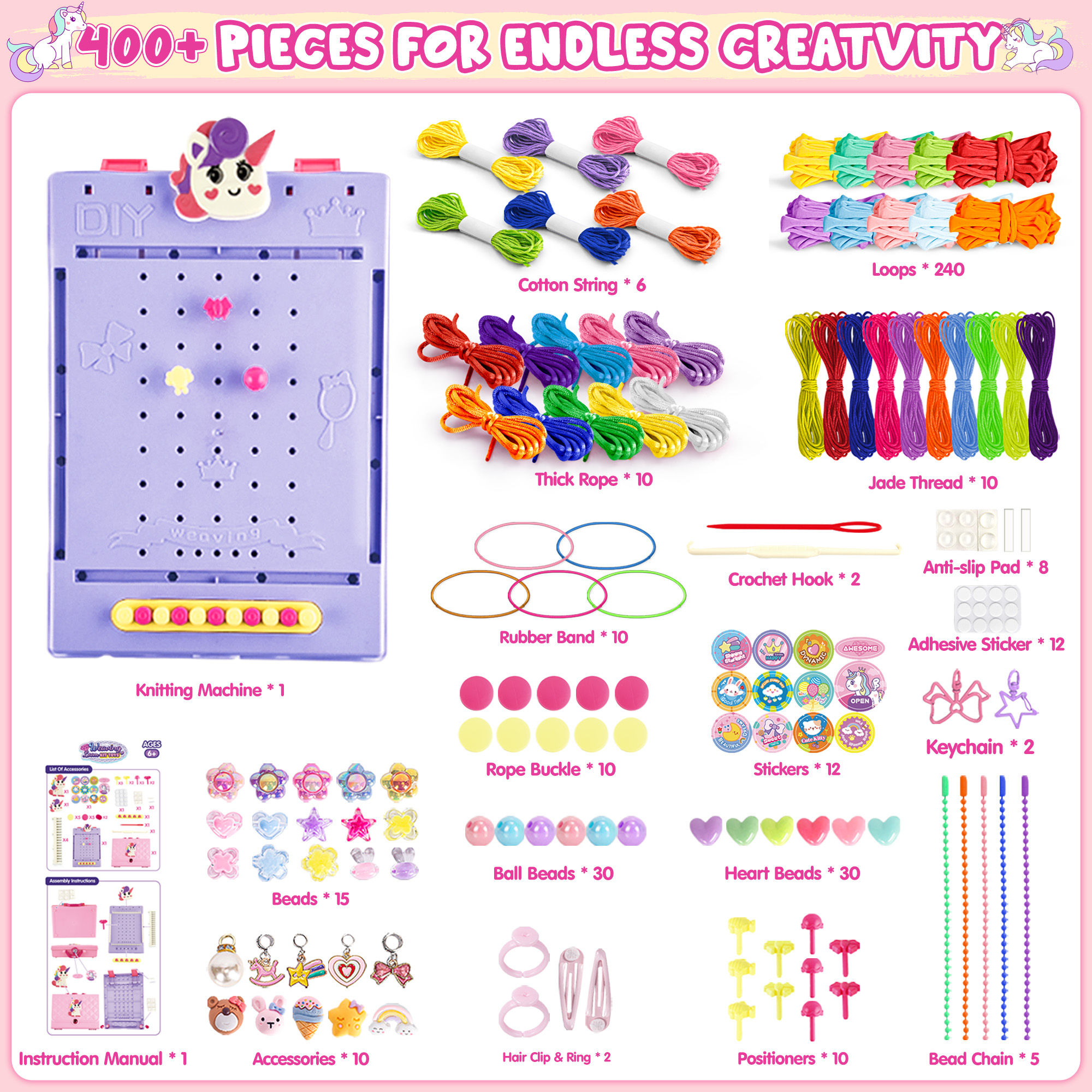 2 in 1 400 Pcs Friendship Brac - Kid Toys And More avaliação e preço