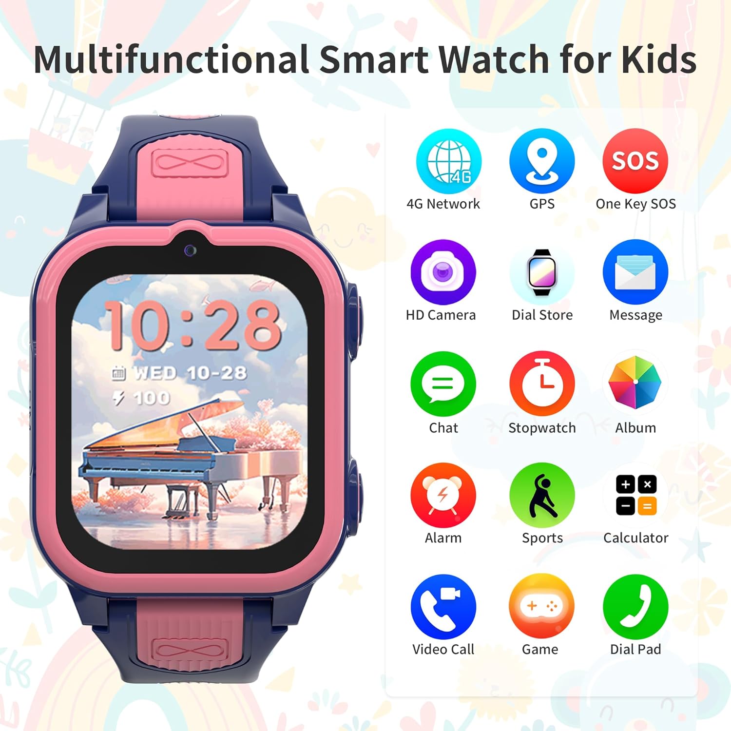 4G Kids Smart Watch with GPS T - Kids Smartwatch Gps avaliação e preço