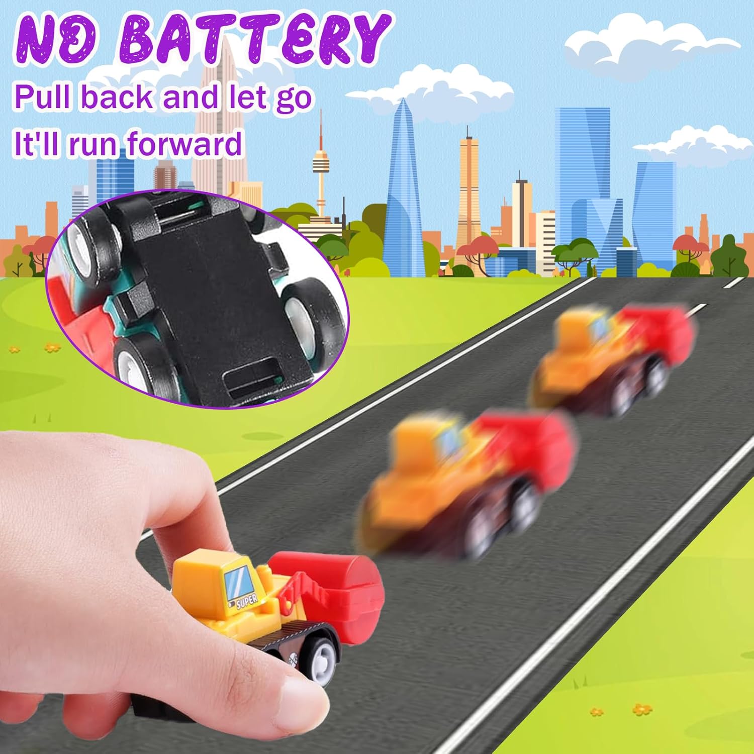 12pcs Pull Back Cars Truck Veh - Kids Toys Car avaliação e preço