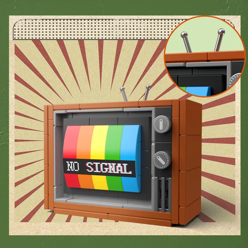 Retro DIY Building Blocks TV R - Kids Toys And Games avaliação e preço