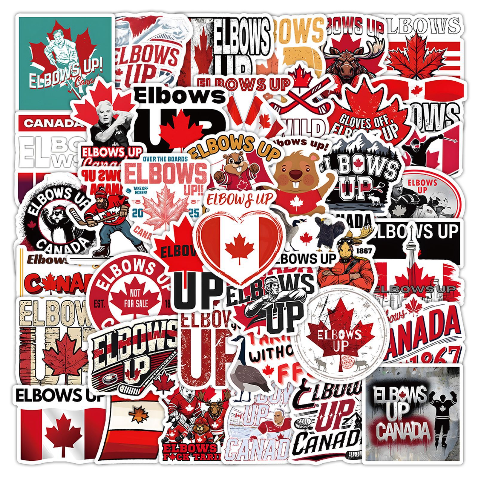 54PCS Elbows Up Canada Sticker - Kids Toys Canada avaliação e preço