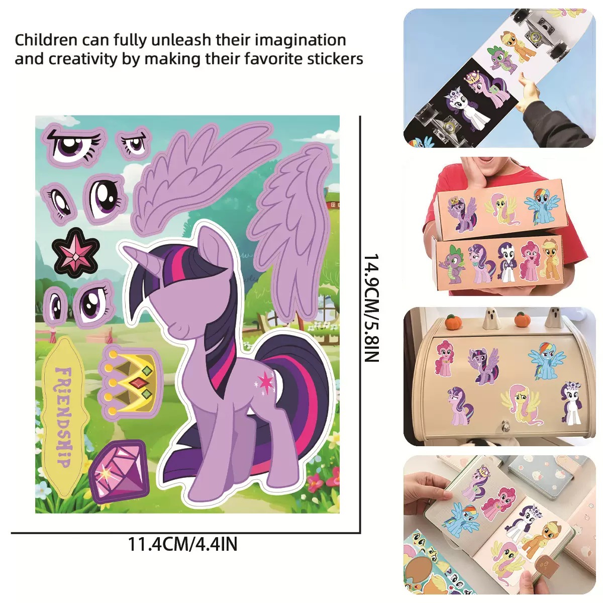 8/16PCS My Little Pony Sticker - Kids Toys Png avaliação e preço