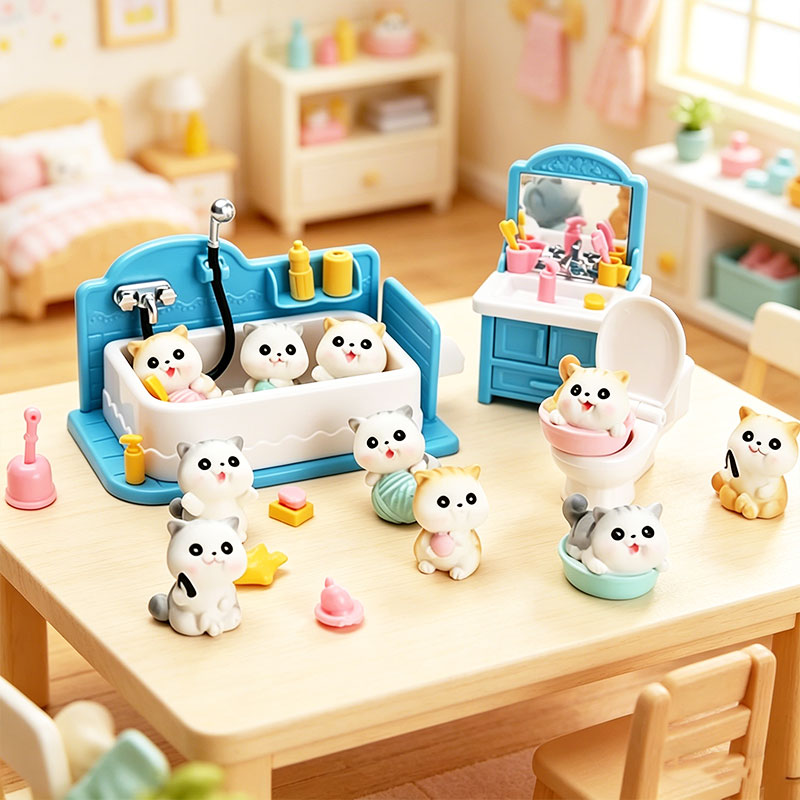 Dollhouse Bathroom Set 1:12 Mi - Kids Toys Play avaliação e preço
