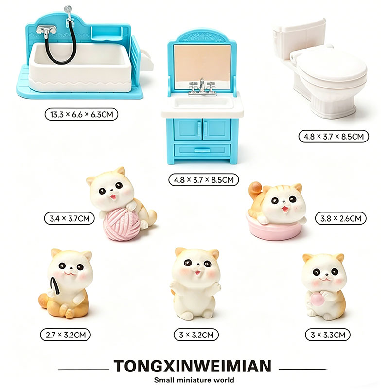Dollhouse Bathroom Set 1:12 Mi - Kids Toys Play avaliação e preço