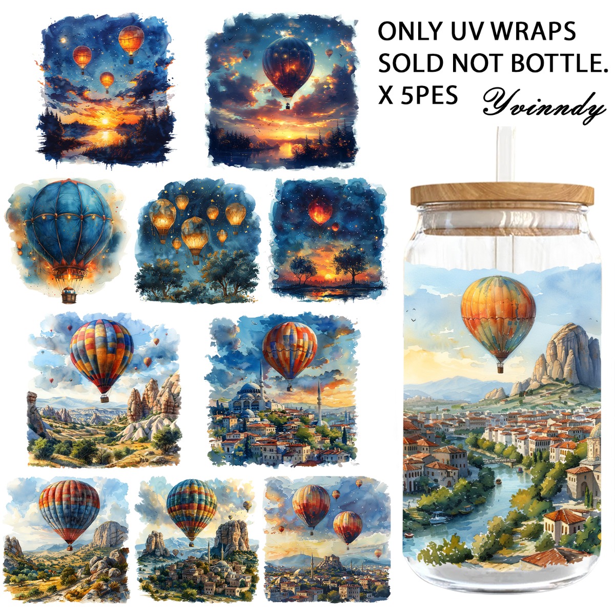 5PCS/Set Of 16OZ UV DTF DIY Tr - Water Balloon Set avaliação e preço