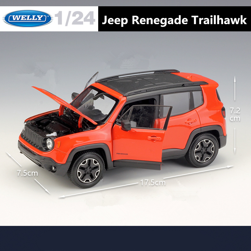 WELLY 1:24 Jeep Renegade Trail - Kids Toys Jeep avaliação e preço