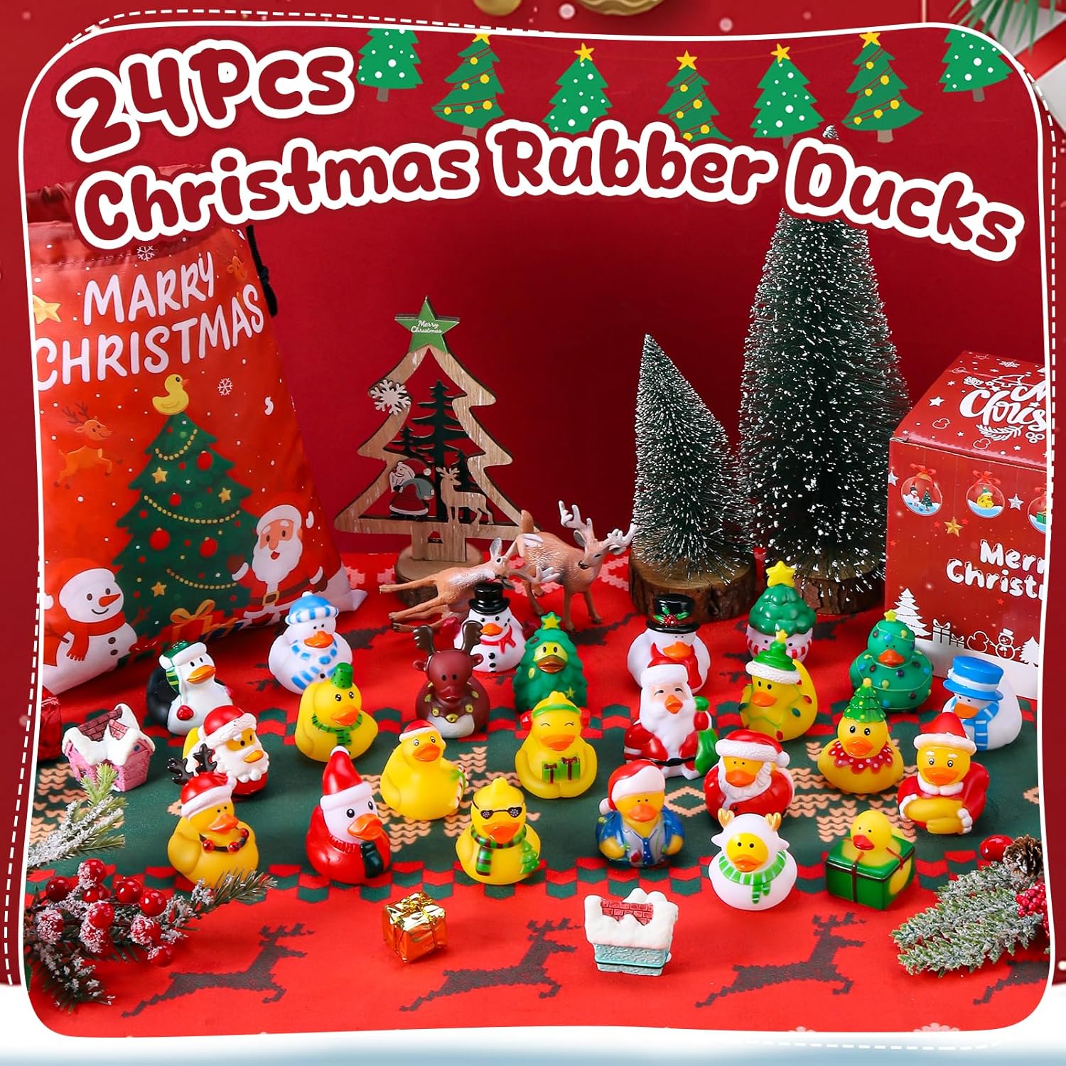 12-100pcs Christmas Rubber Duc - Kids Toys Jeep avaliação e preço