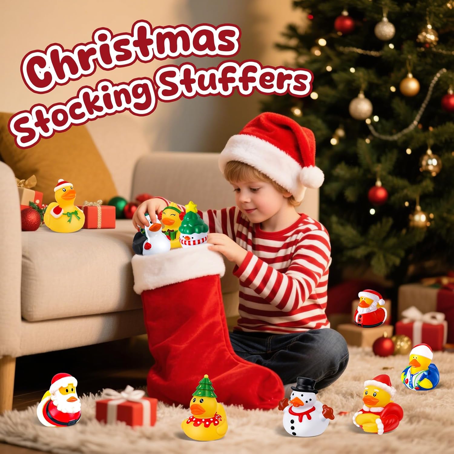 12-100pcs Christmas Rubber Duc - Kids Toys Jeep avaliação e preço