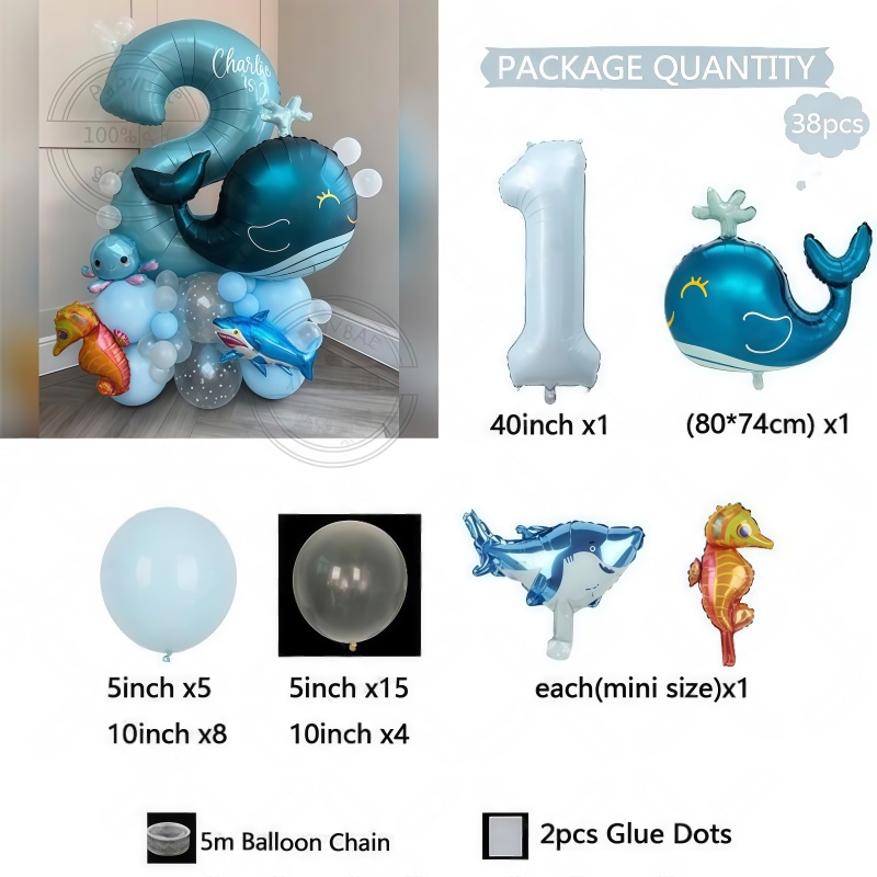 38Pcs Ocean Animal Themed Birt - Water Balloon Set avaliação e preço